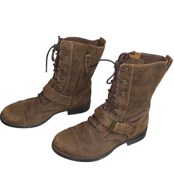 UGG Marela suede lace up combat boots in brown. Size 8 GUC - Picture 6 of 14